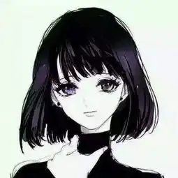 黑色侧脸头像男动漫系女