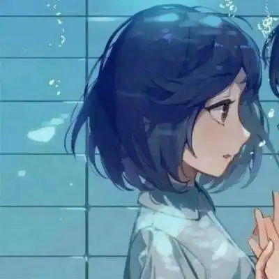 一组超级好看的短发女生动漫头像