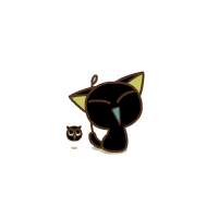 求单纯只有一只黑猫的动漫头像
