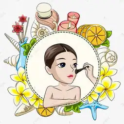 美容小清新q版化妆小美女插画素材图片免费下载千库网