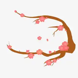 手绘粉色的桃花插画图片素材其他格式下载动漫人物大全