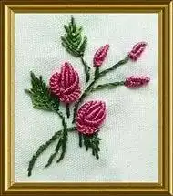 卷针绣针法解说,41款卷针玫瑰刺绣图案,初学者更要收藏