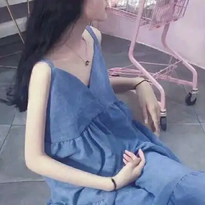 小清新蓝色系列女生头像