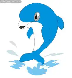 卡通海豚矢量素材