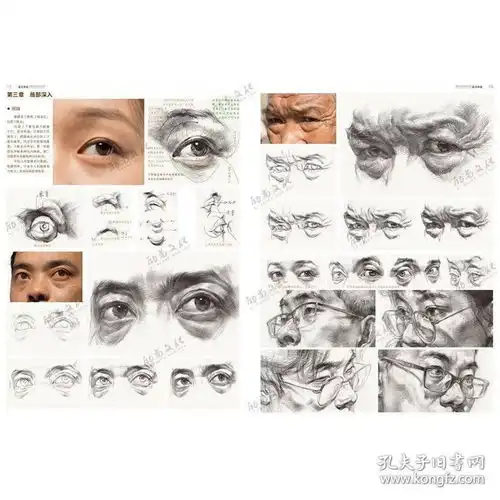 正版南方素描励尚文化素描人物头像肖像半身局部基础结构大关系照片临摹临摹范本金牌导师超群争霸高校联考国美院绘画册教程学材书籍9787539889610