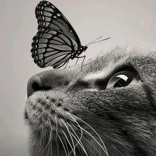 猫系动漫头像男黑色背景