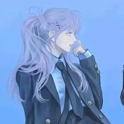 蓝色系头像动漫男情头