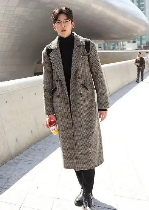 韩系大衣搭配男百搭