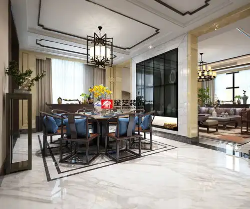 贵阳中铁生态城400平联排别墅装修设计效果图