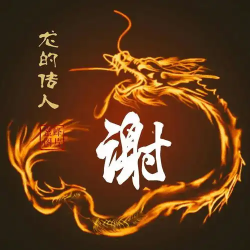 姓氏壁纸头像发财吉祥火龙姓氏头像,喜欢请带走