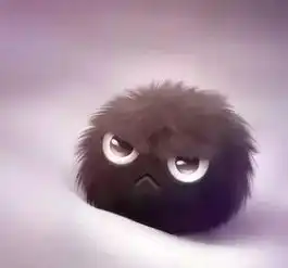 可爱黑煤球头像