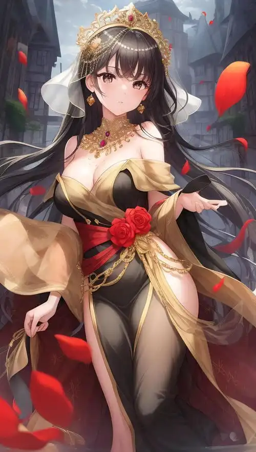 二次元ai图片红与黑系列