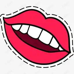 卡通女性红唇贴纸素材图片免费下载高清psd千库网图片编号9859357