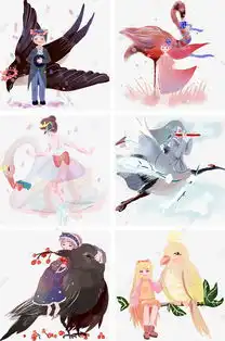 梦幻主题系列女孩儿和鸟的故事素材图片免费下载千库网