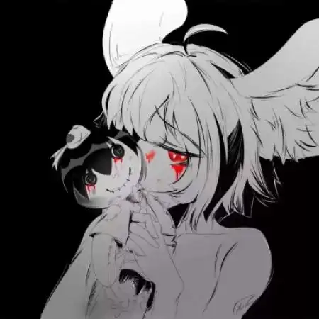 颓废丧的女生头像,重口味的有几张