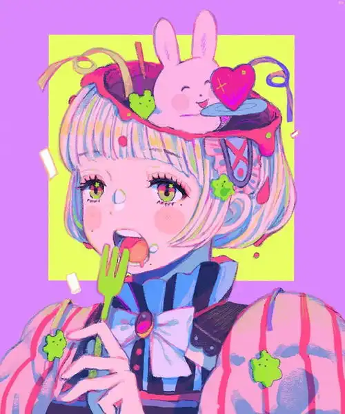 超可爱的元气少女系列板绘插画,透着青春的味道