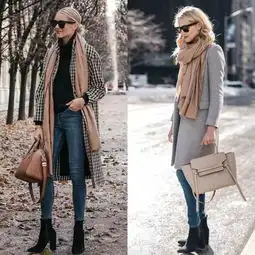 2019围巾流行这么系,气质保暖太时髦了