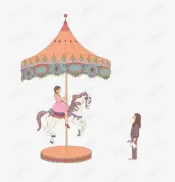 卡通旋转木马素材图片免费下载高清卡通手绘png千库网图片编号6727557