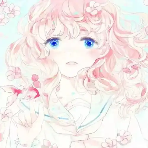 粉色系列可爱少女头像动