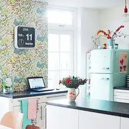 厨房120平米绿色装修效果图2017厨房120平米绿色家装图片欣赏