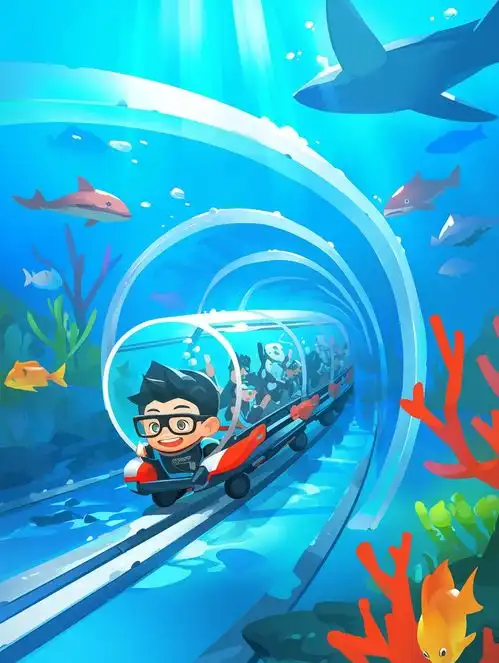 海底世界场景海底世界卡通风格海底背景素材