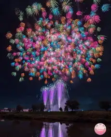 最美日本花火大会图片大全和喜欢的人一起去看花火大会
