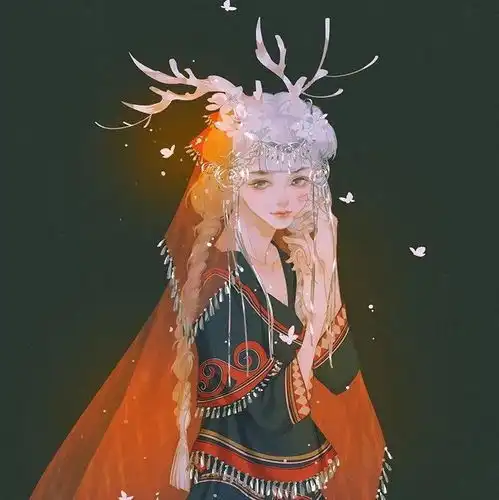 蓝色系头像动漫女仙气