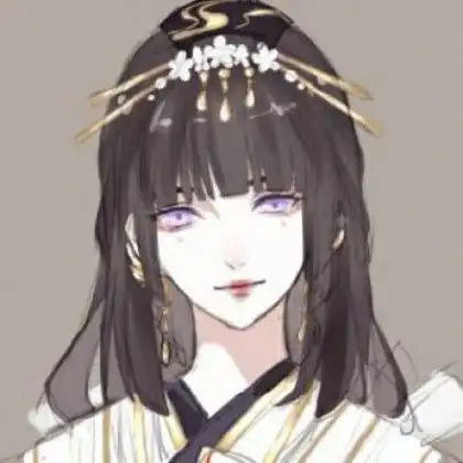动漫头像黑色系女古风可