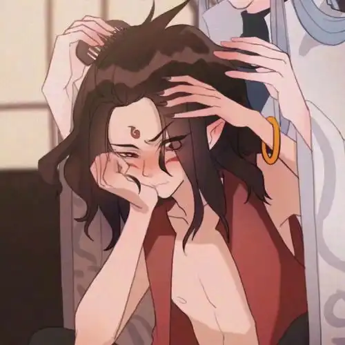 动漫情侣头像血瞳系系男