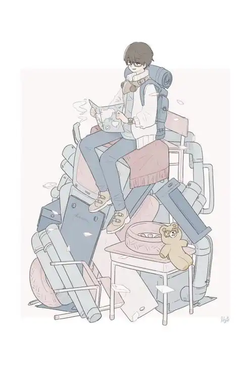 治愈系小清新手绘插画壁纸