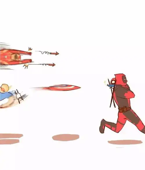 漫画钢铁侠和美队开始复联内战,死侍抢走小蜘蛛侠