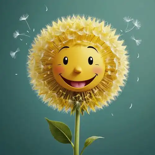 stablediffusion卡通夸张拟人,开心快乐的花水果食物