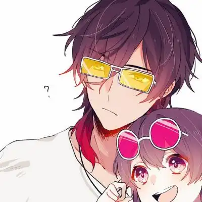 动漫情侣头像一图两人