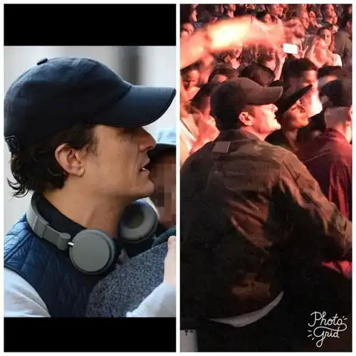 水果姐与前任奥兰多布鲁姆同框看演唱会