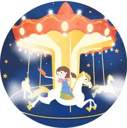 图片免费下载旋转木马卡通素材旋转木马卡通模板千图网