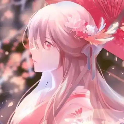 可爱卡通女生头像青色系