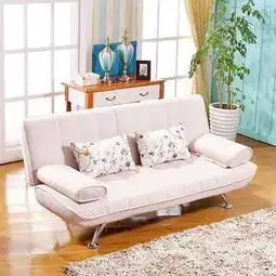 粉色沙发装修构造图