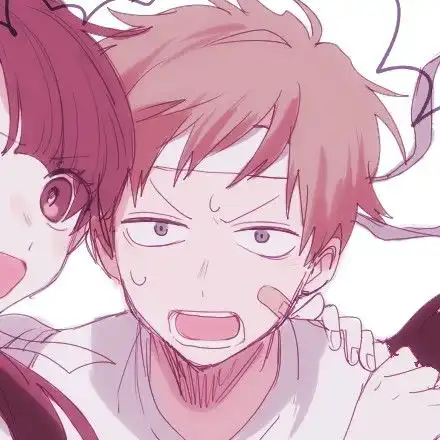 绿系动漫情侣头像系列情