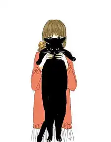 找另一张情侣头像的本张是女生抱一只猫