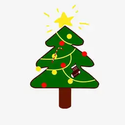 卡通绿色圣诞树插画图片素材其他格式下载动漫人物大全