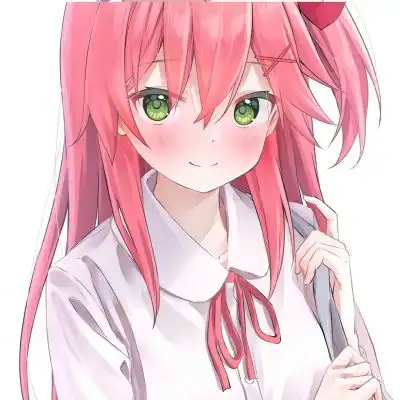 可爱粉色日系动漫女头