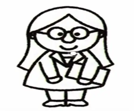 老师简笔画模范老师