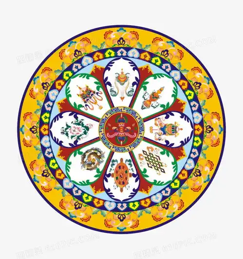 藏族吉祥八宝图案矢量图片免费下载png素材编号z2riex6gv图精灵