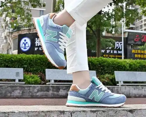 进口猪八革网面透气nb574全新浅色系配色青春浅色系学院风男女情侣款跑步鞋鞋