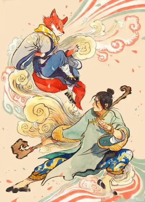 古风水墨美少女在纸上画出各种怪力乱神,绝美水墨画绝对让你一眼万年