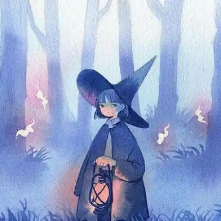 唯美插画手绘女生头像,软萌少女唯美有意境的