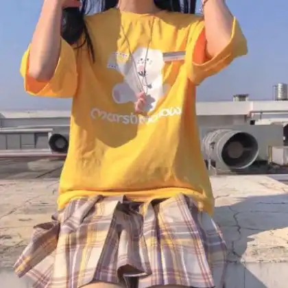 黄颜色头像唯美女生,唯美半身看不到脸的