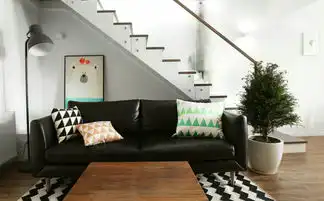 黑白简约loft客厅装修装饰