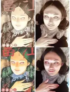 搜狐公众平台岛国美女cos恐怖漫画伊藤润二作品角色,还原度太高吓尿网友