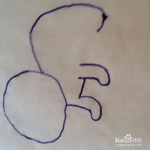 卡通动物小猫简笔画